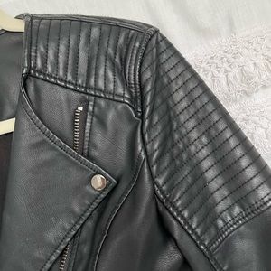 Topshop Vegan Leather Moto Jacket - US Size 6